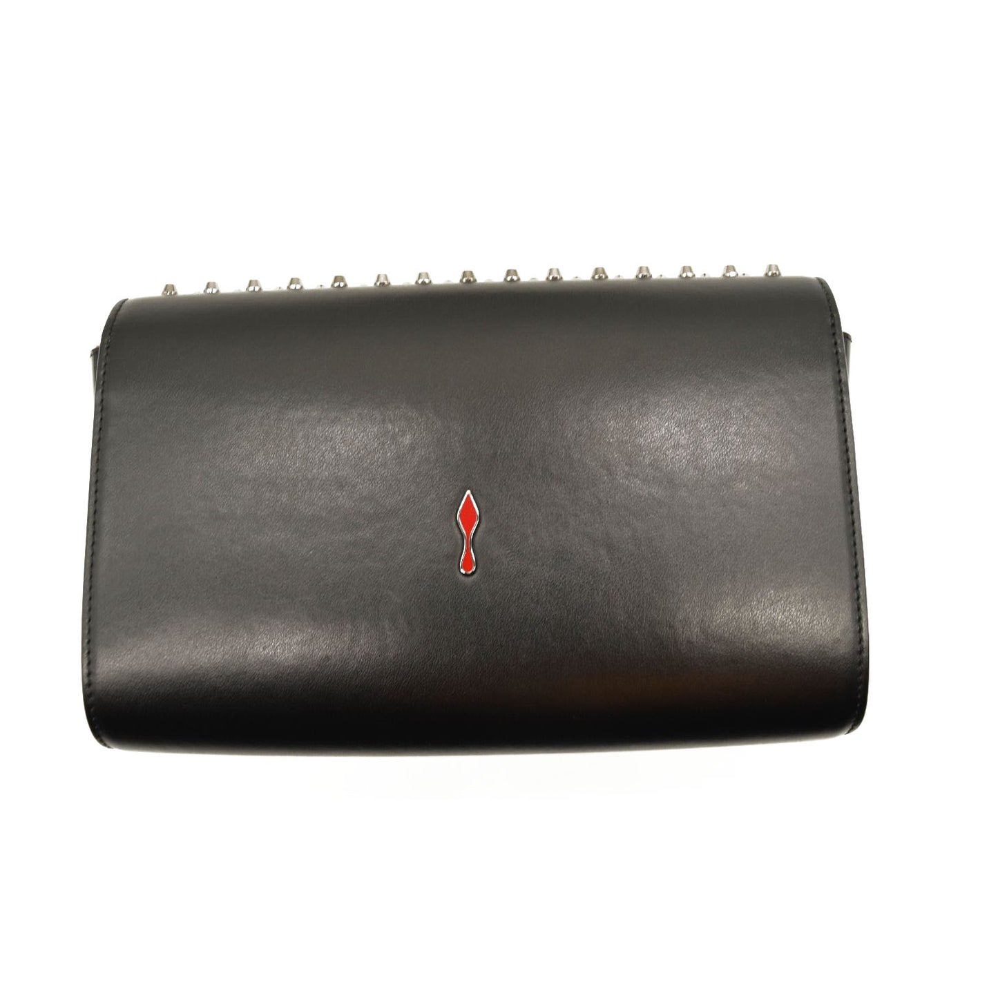 CHRISTIAN LOUBOUTIN  Paloma Studded Leather Chain Clutch Bag Black