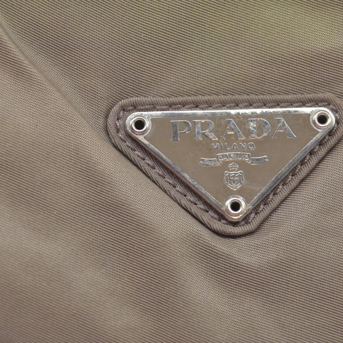 $500 Prada  Tessuto Nylon Tote Greige CONSIGNMENT