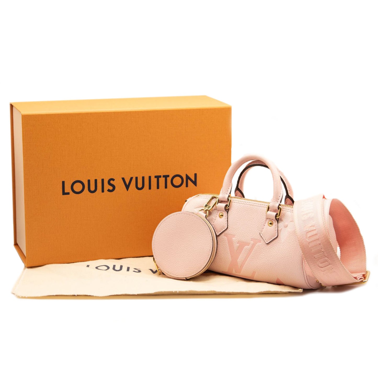 LOUIS VUITTON Empreinte Monogram Giant By The Pool Papillon BB Bouton De Rose