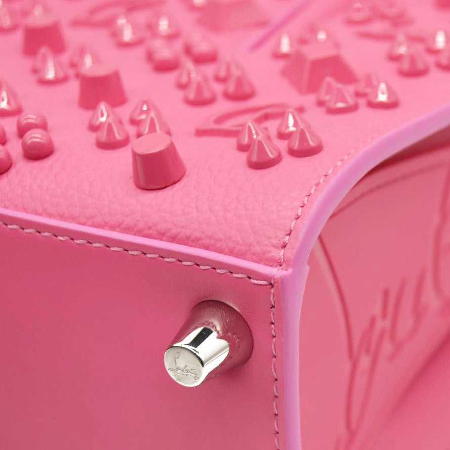 CHRISTIAN LOUBOUTIN  Calfskin Spikes Loubinthesky Mini Paloma Fuchsia