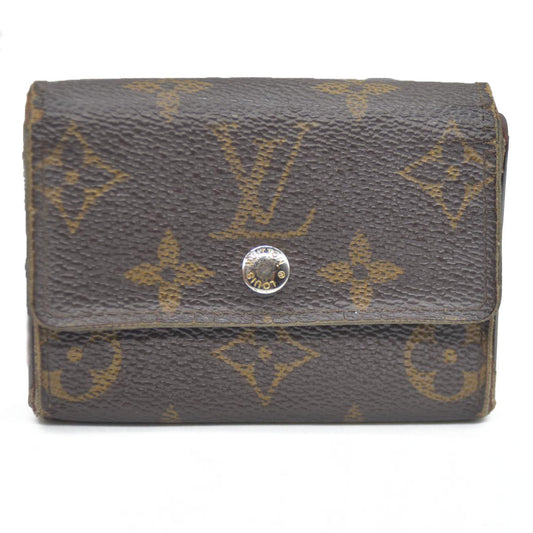 Louis Vuitton $430 Monogram Porte Monnaie Plat Coin Purse Wallet MI1027