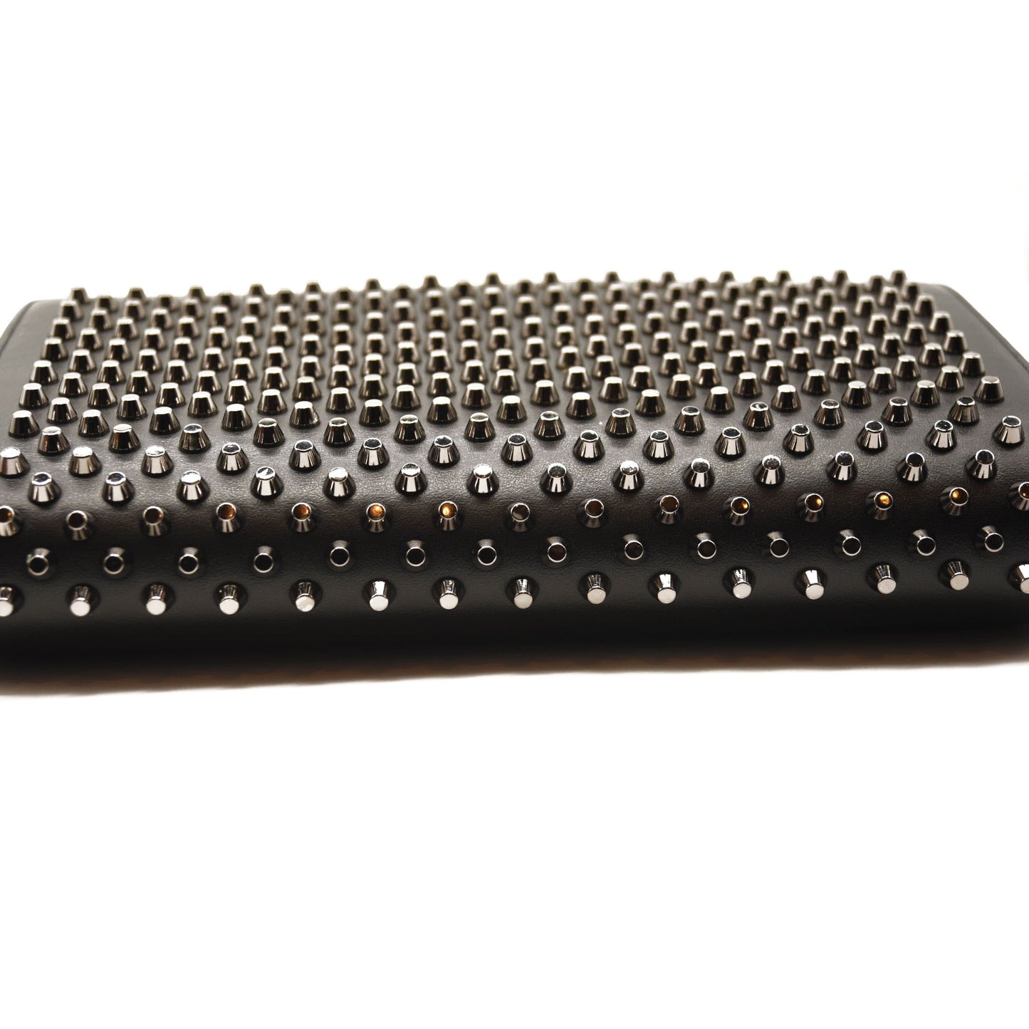 CHRISTIAN LOUBOUTIN  Paloma Studded Leather Chain Clutch Bag Black