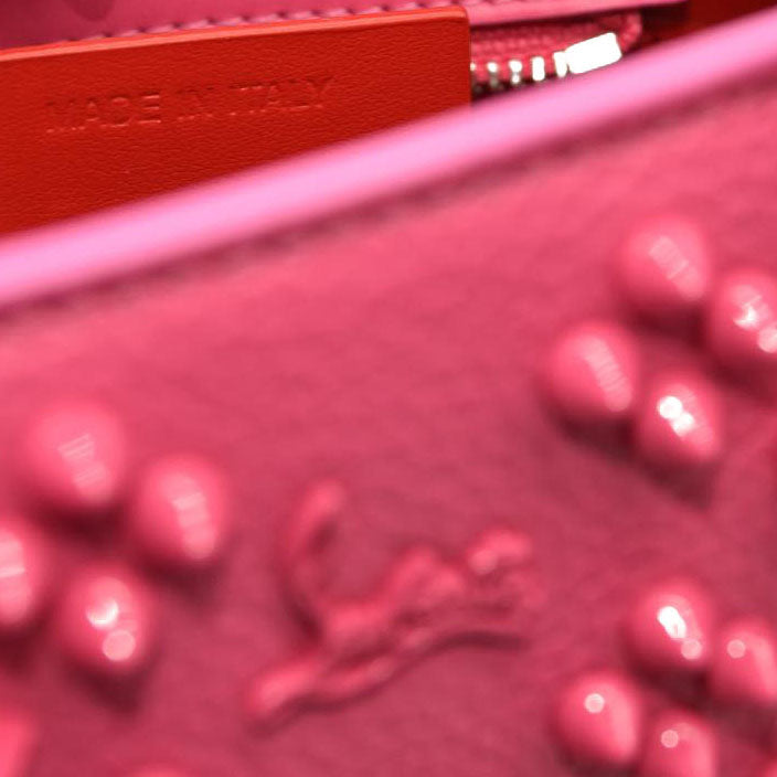 CHRISTIAN LOUBOUTIN  Calfskin Spikes Loubinthesky Mini Paloma Fuchsia