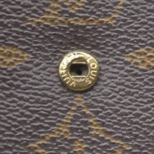 Louis Vuitton $430 Monogram Porte Monnaie Plat Coin Purse Wallet MI1027