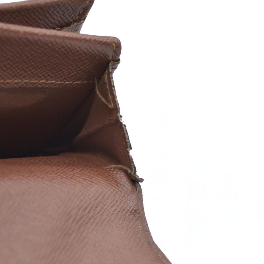 Louis Vuitton $430 Monogram Porte Monnaie Plat Coin Purse Wallet MI1027