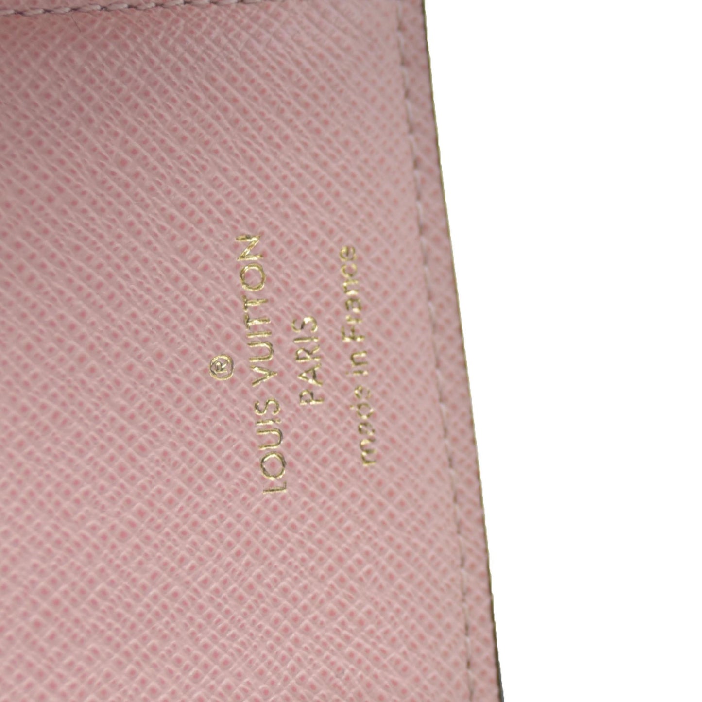 $605 Louis Vuitton Damier Ebene Victorine Wallet Rose Ballerine