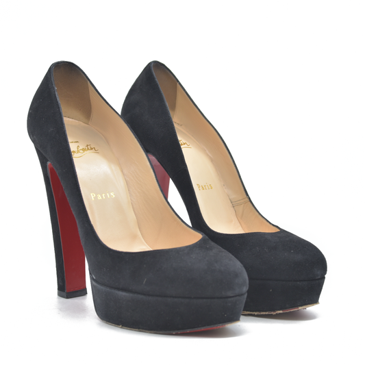 $795 Christian Louboutin Black Suede Bibi EU 39