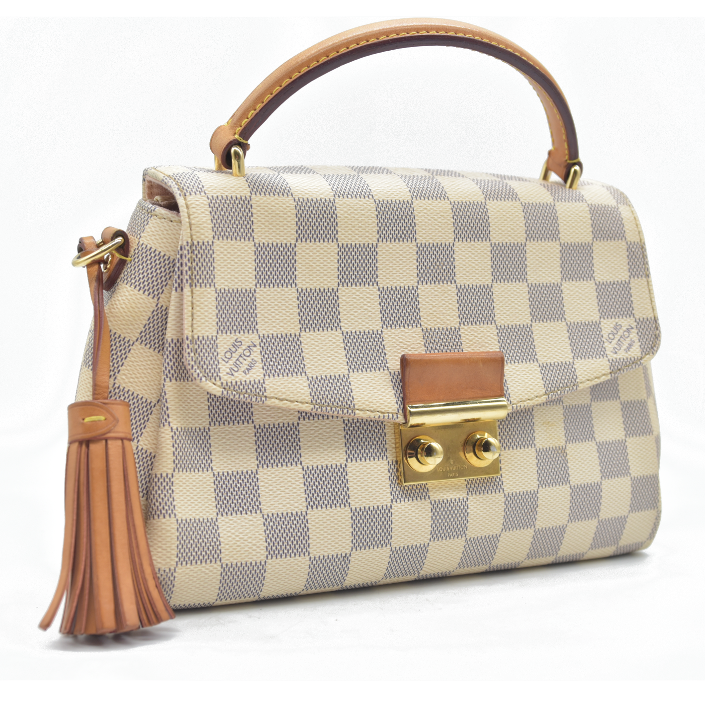 $2000 2016 Louis Vuitton Damier Azur Canvas Croisette Bag TR3116