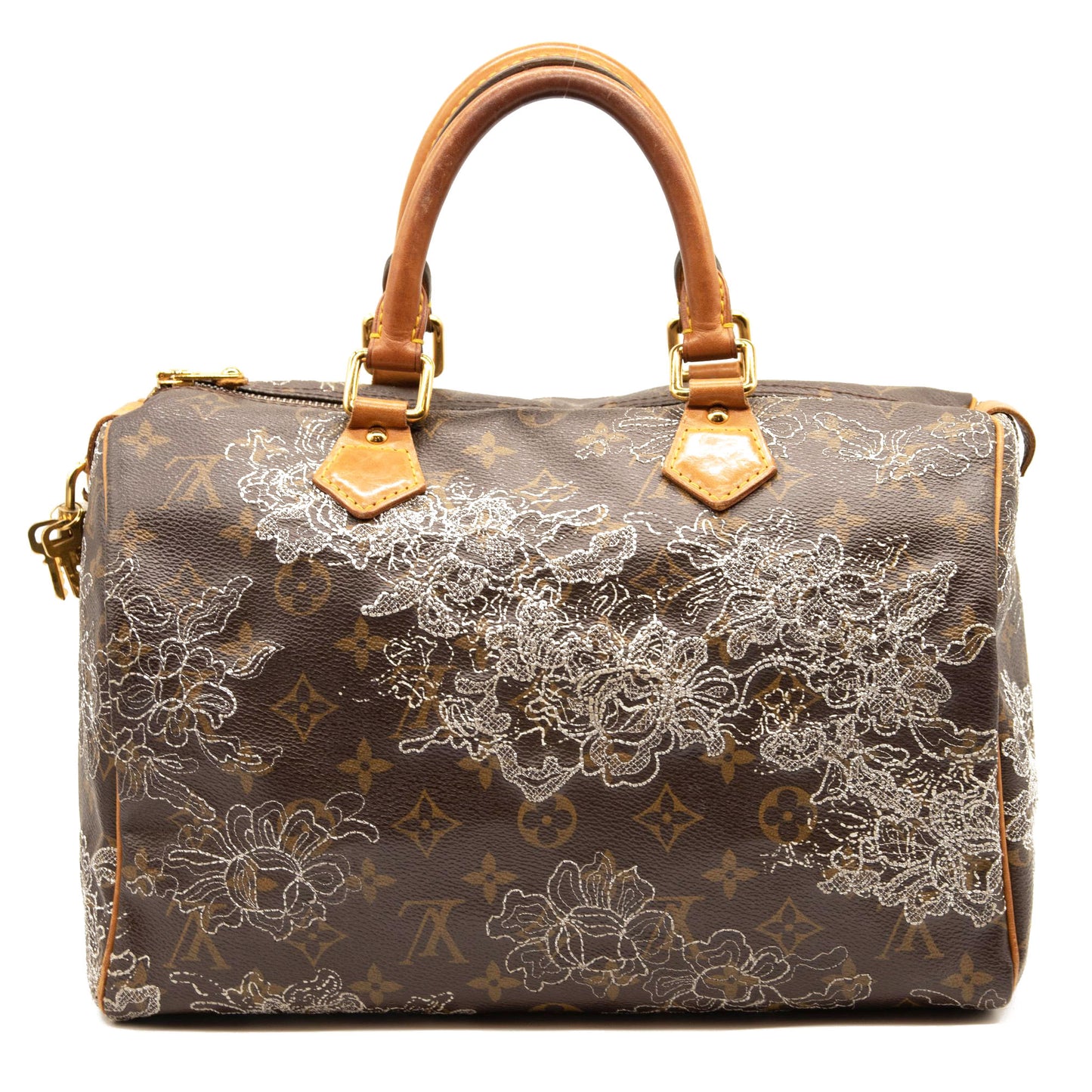 Louis Vuitton Monogram Dentelle Speedy 30 Silver