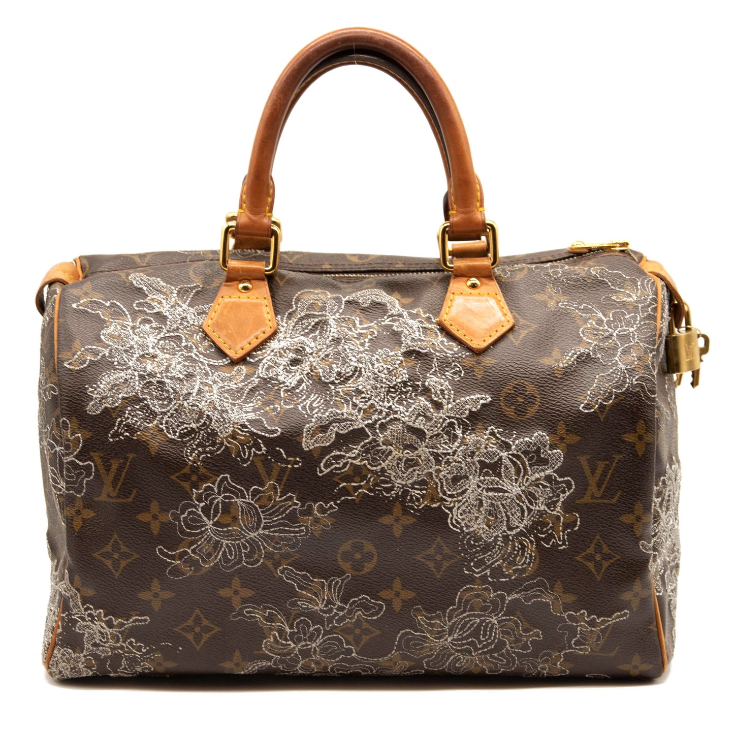 Louis Vuitton Monogram Dentelle Speedy 30 Silver