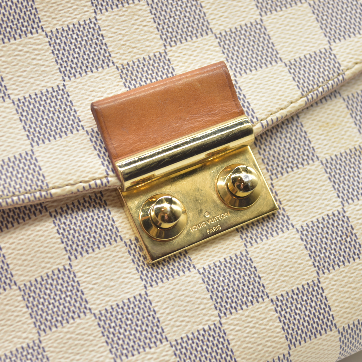 $2000 2016 Louis Vuitton Damier Azur Canvas Croisette Bag TR3116
