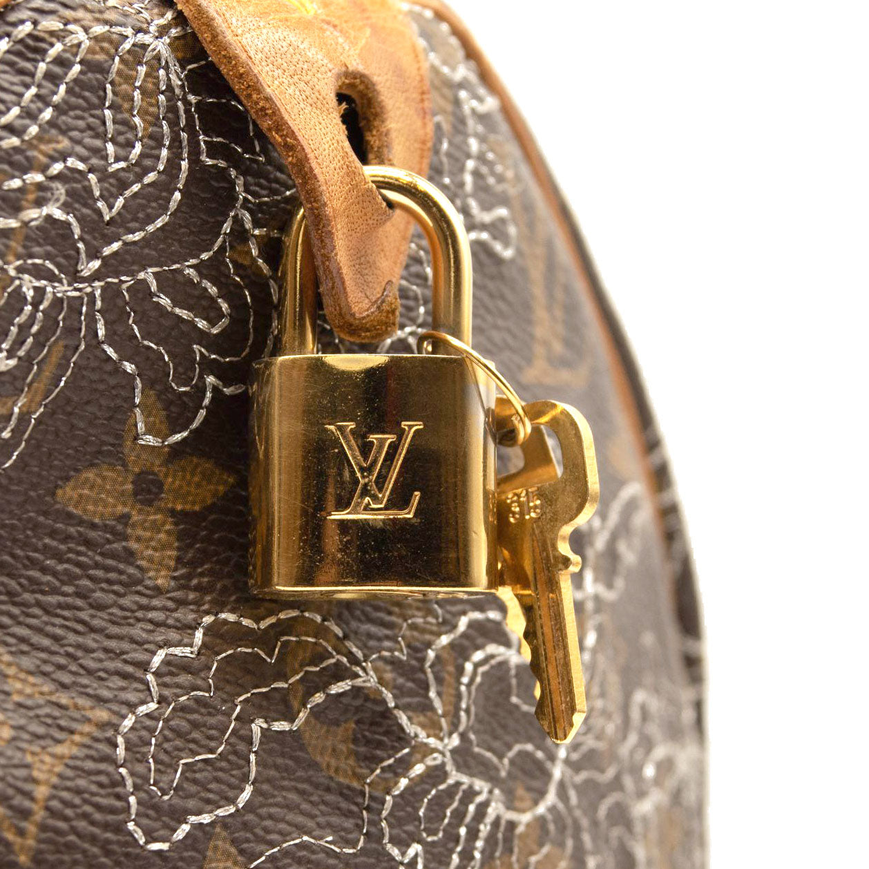 Louis Vuitton Monogram Dentelle Speedy 30 Silver