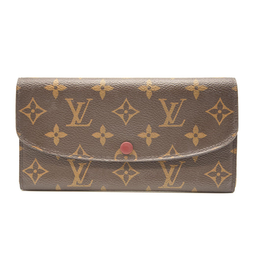 LOUIS VUITTON Monogram Emilie Wallet Fuchsia