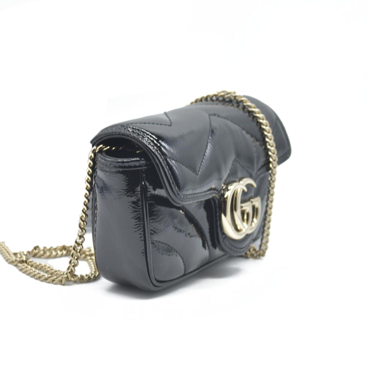 $1850 Gucci Mini Marmont quilted leather cross-body bag