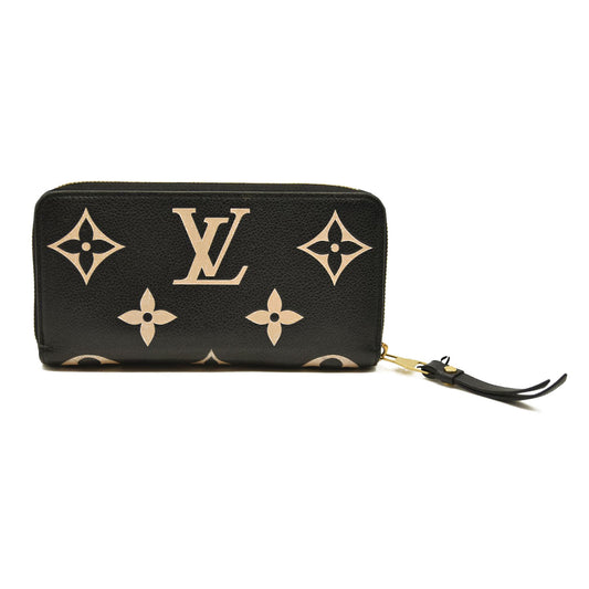 Louis Vuitton  Empreinte Monogram Giant Zippy Wallet Black Beige RFID