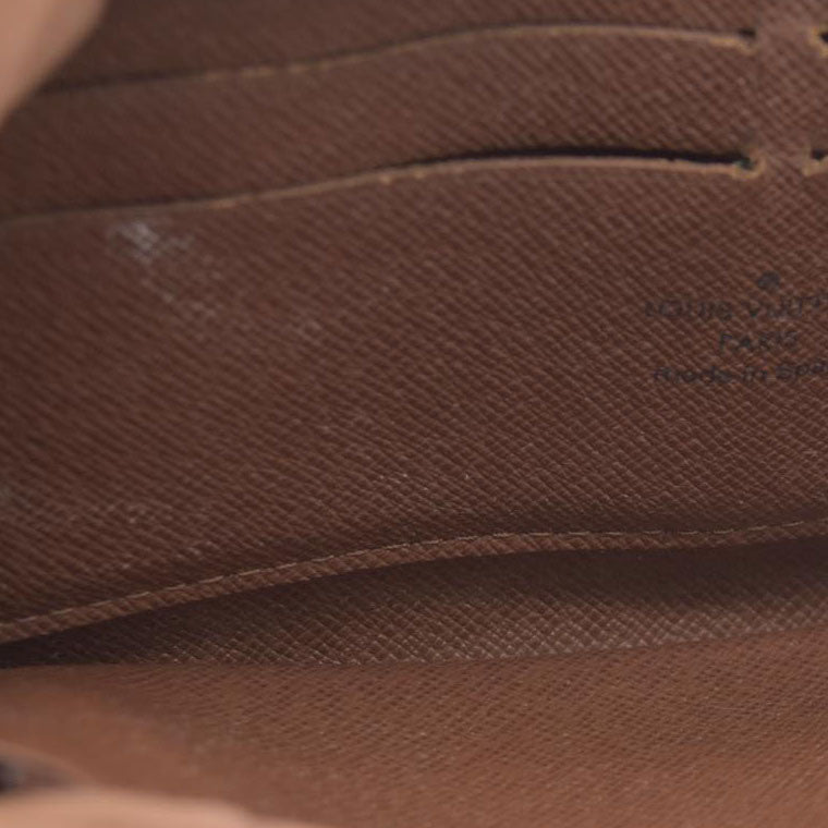 $915 Louis Vuitton Monogram Zippy Zip Around Long Wallet Purse Brown CA4078