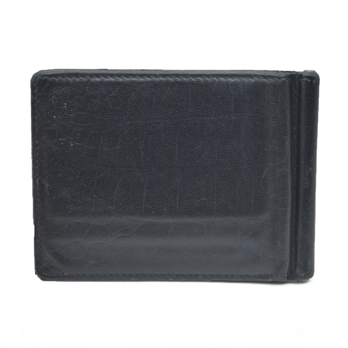 BALENCIAGA $600 B Logo Leather Bifold Wallet Black/7BH0103
