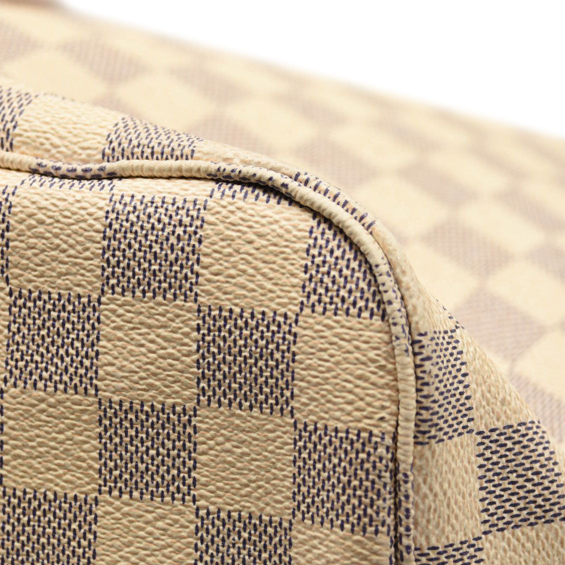 LOUIS VUITTON Neverfull MM Damier Tote Bag Azur Damier Canvas