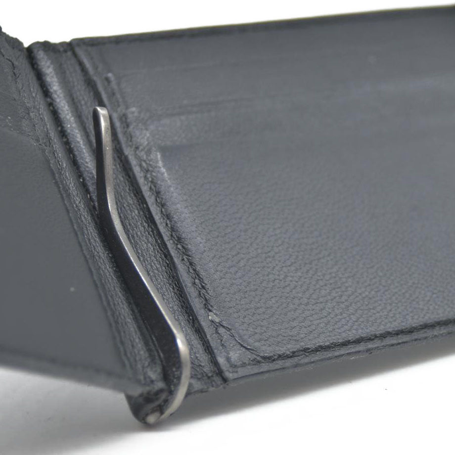 BALENCIAGA $600 B Logo Leather Bifold Wallet Black/7BH0103