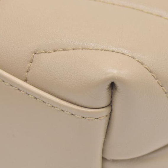 $1990 2021 SAINT LAURENT Calfskin Y Quilted Monogram Toy Loulou Crossbody Bag Beige