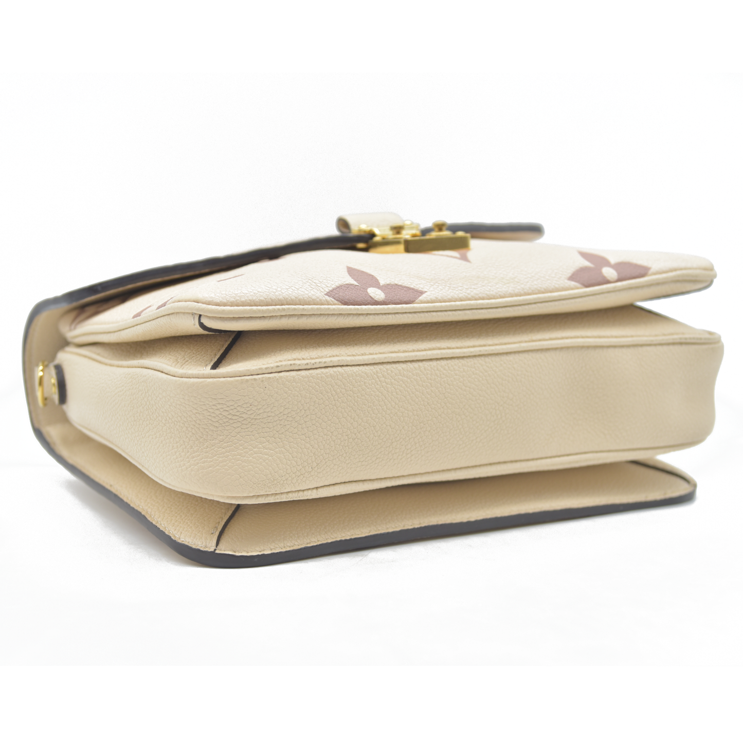 $3100 Louis Vuitton Empreinte Monogram Giant Pochette Metis Creme Bois De Rose RFID