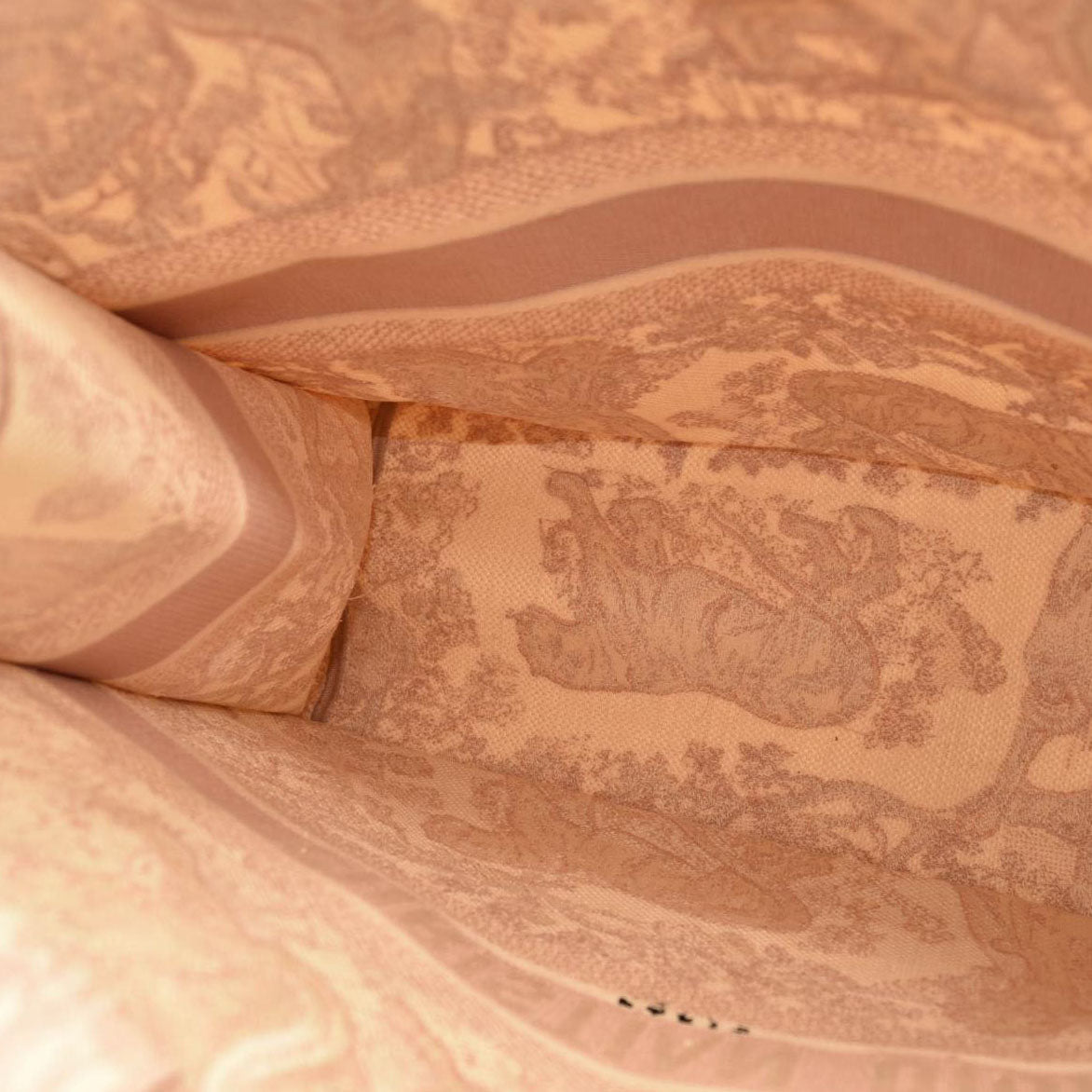 CHRISTIAN DIOR Canvas Toile De Jouy Embroidered Large Book Tote Pink