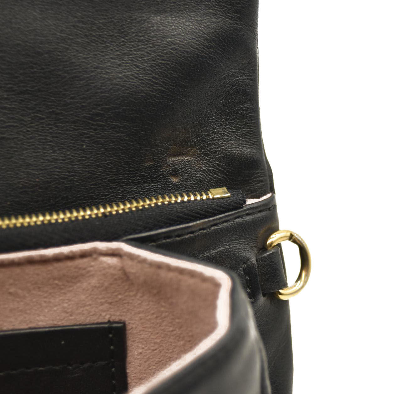 LOUIS VUITTON Lambskin Embossed Monogram Pochette Coussin Black