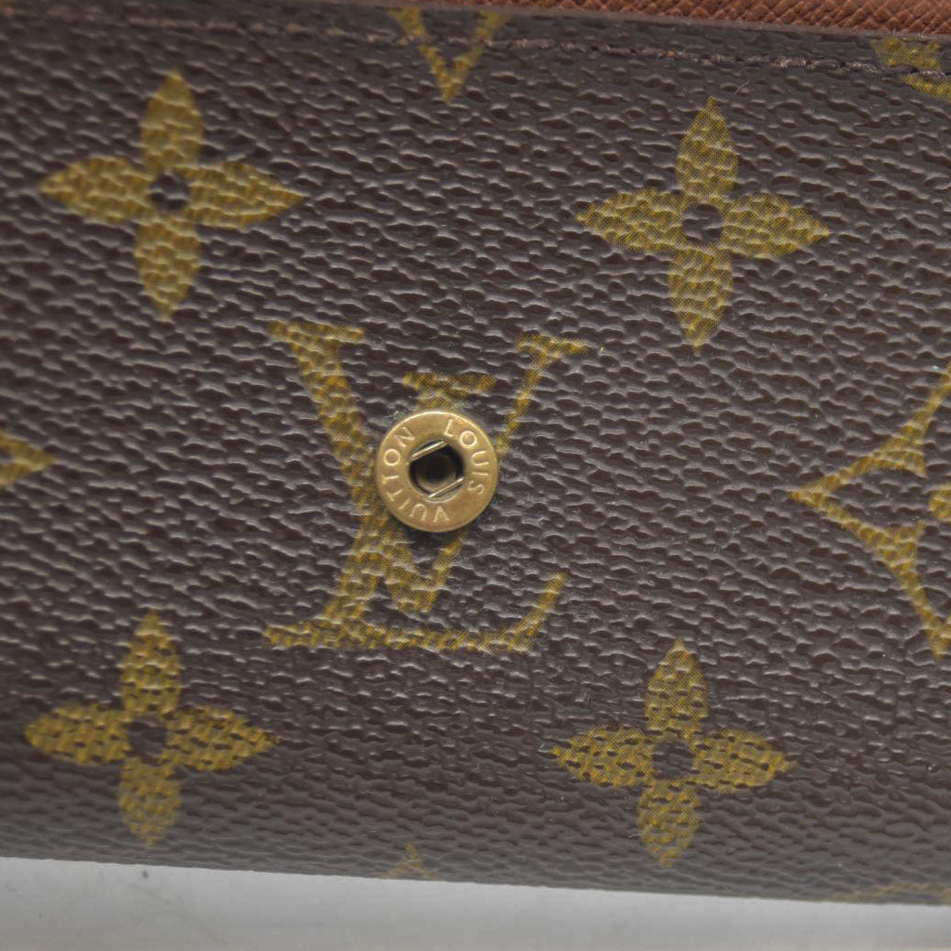 Louis Vuitton $610 Monogram Porte Monnaie Zip Bifold Wallet CA0999
