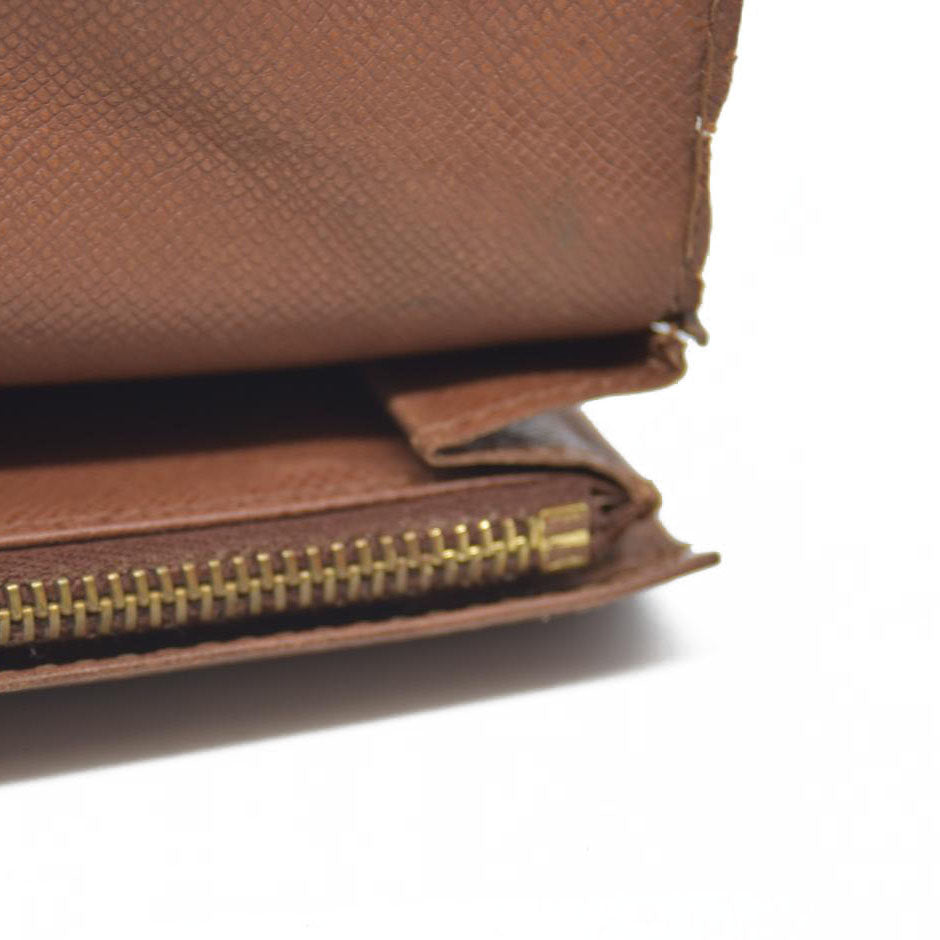 Louis Vuitton $610 Monogram Porte Monnaie Zip Bifold Wallet CA0999