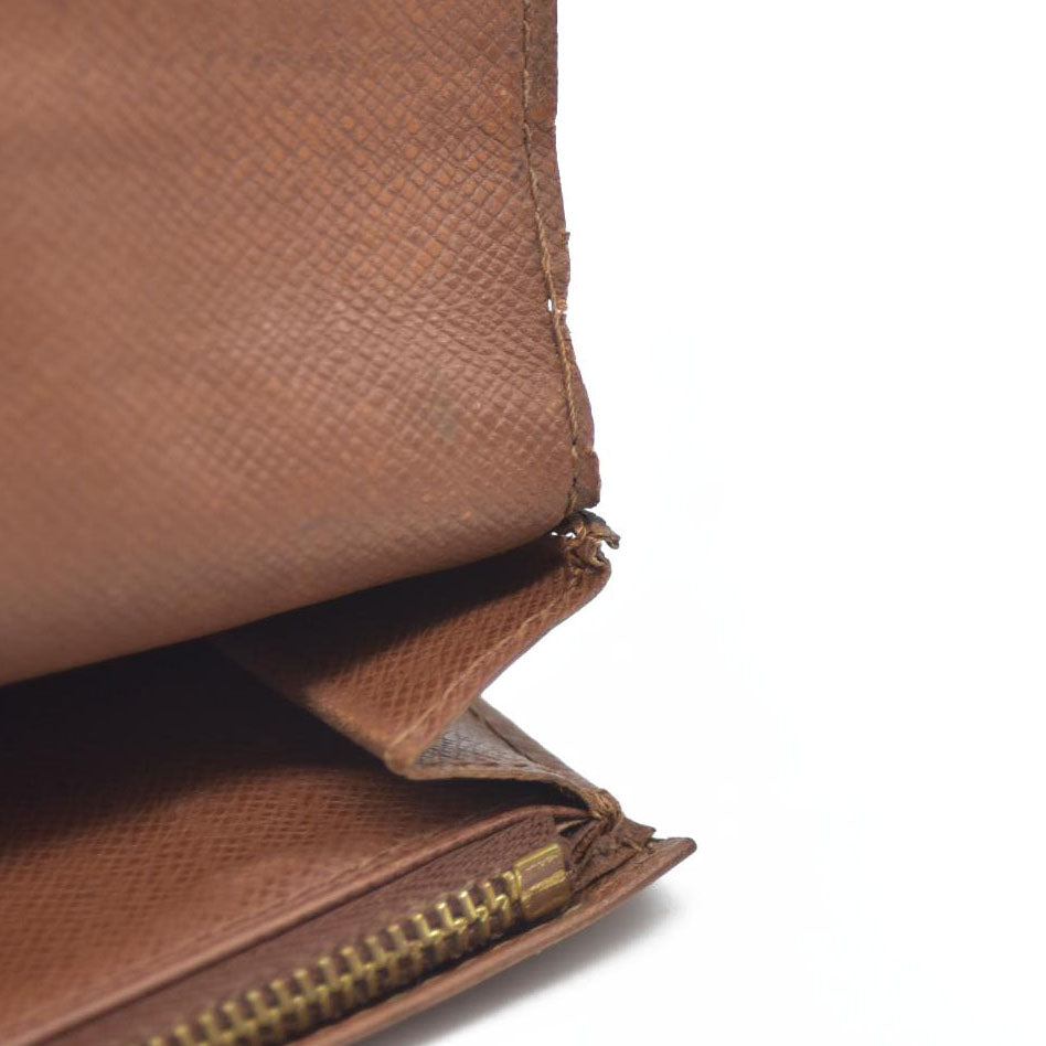 Louis Vuitton $610 Monogram Porte Monnaie Zip Bifold Wallet CA0999