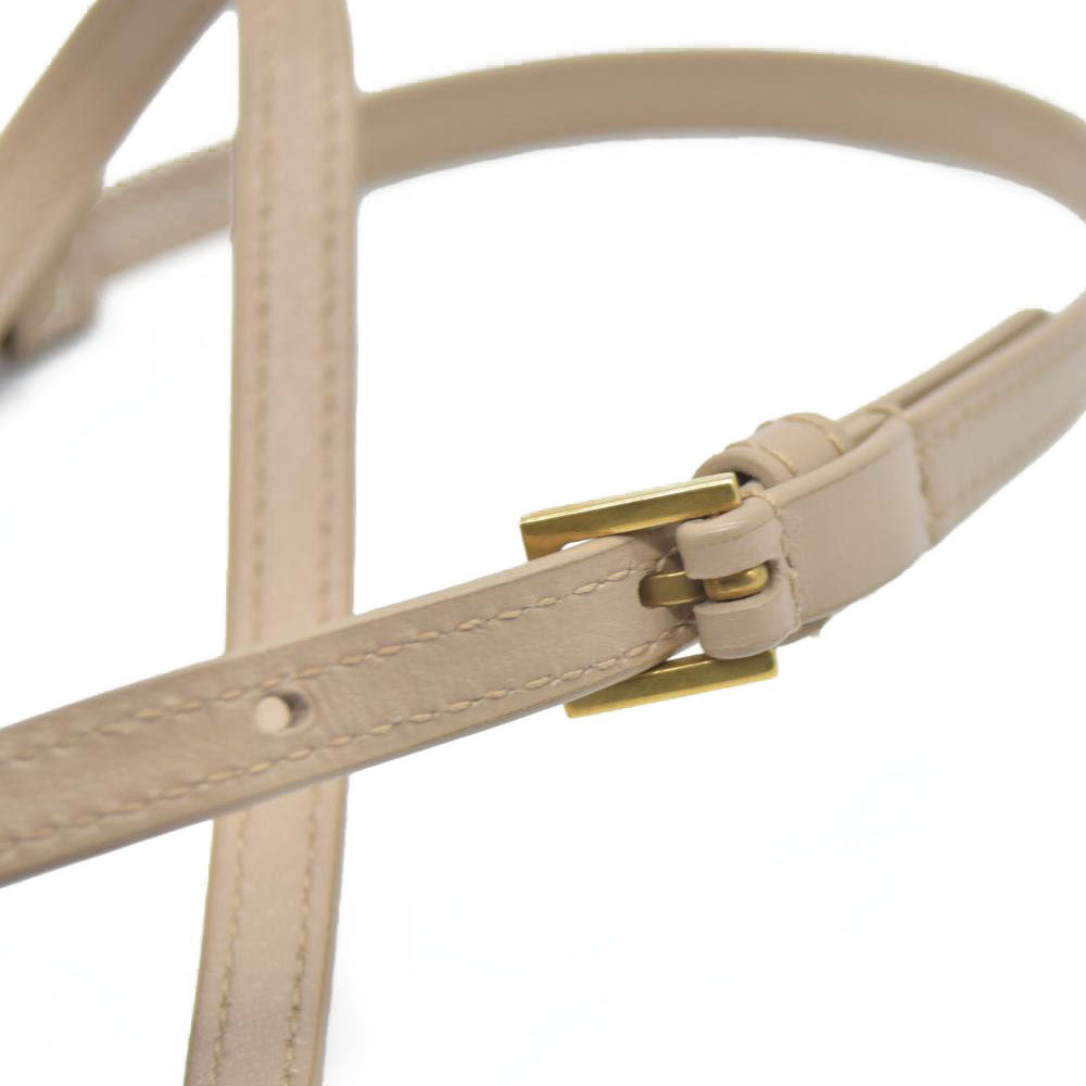 $1990 2021 SAINT LAURENT Calfskin Y Quilted Monogram Toy Loulou Crossbody Bag Beige