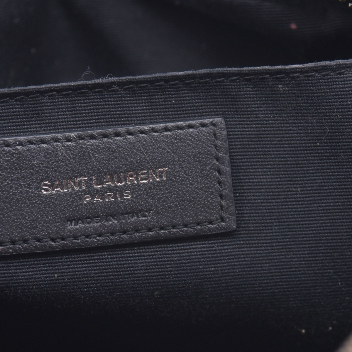 $1950 Saint Laurent Calfskin Matelasse Monogram Monochrome Lou Camera Bag Black 10021142