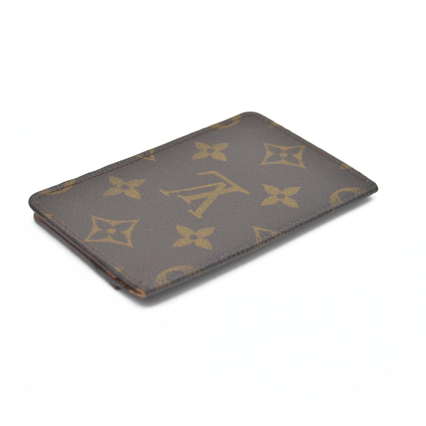 $320  Louis Vuitton Monogram Enveloppe Cartes De Visite Card Case Brown RA0040