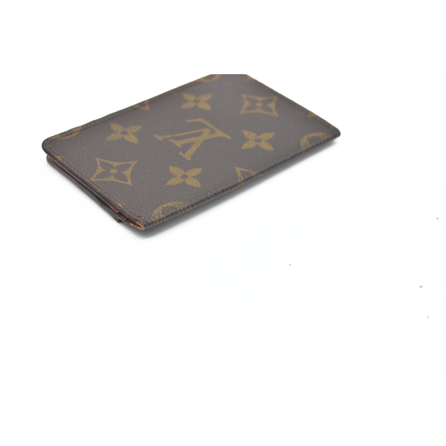 $320  Louis Vuitton Monogram Enveloppe Cartes De Visite Card Case Brown RA0040