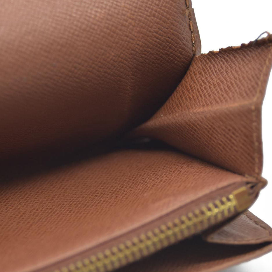 Louis Vuitton $610 Monogram Porte Monnaie Zip Bifold Wallet CA0999