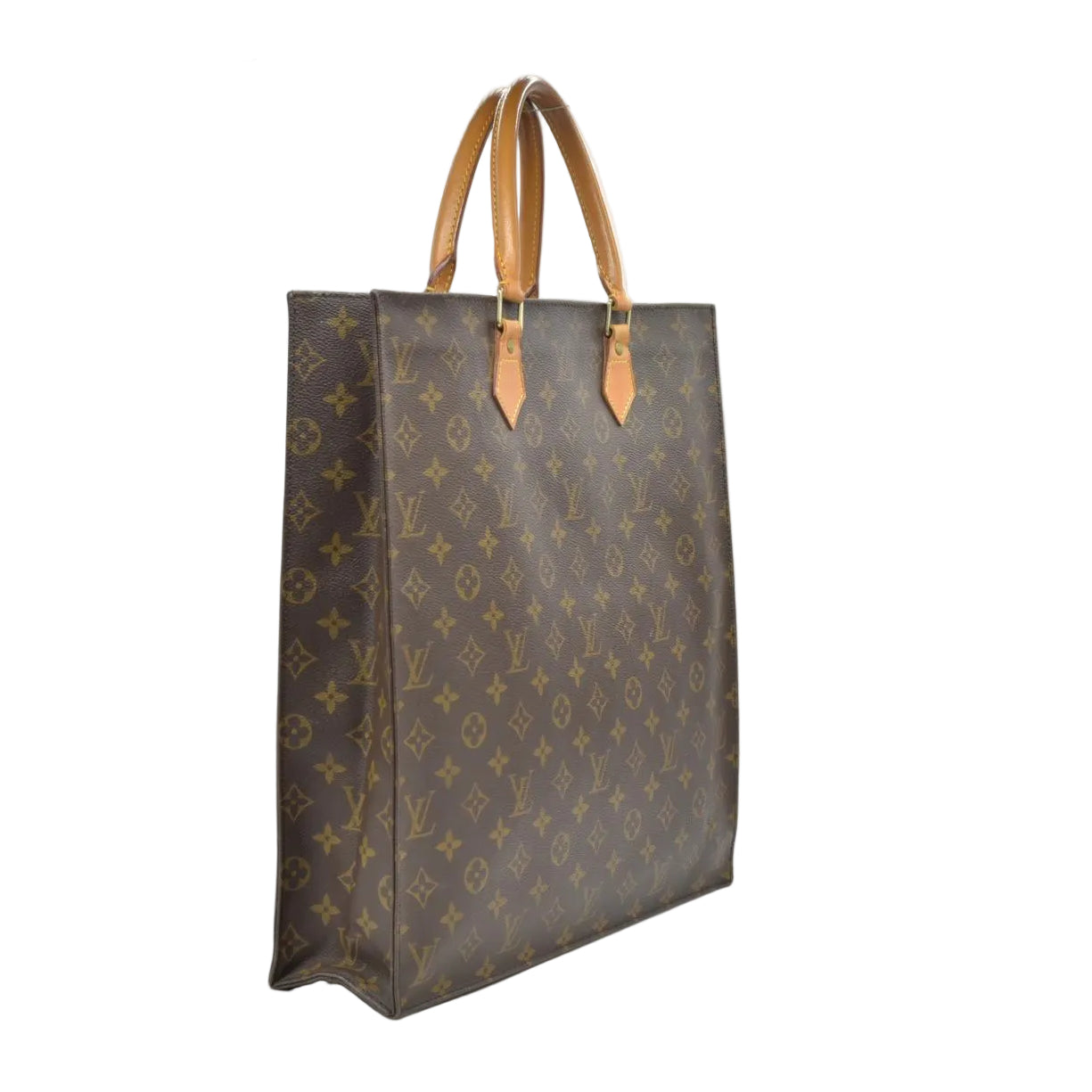 LOUIS VUITTON Monogram Sac Plat Hand Bag