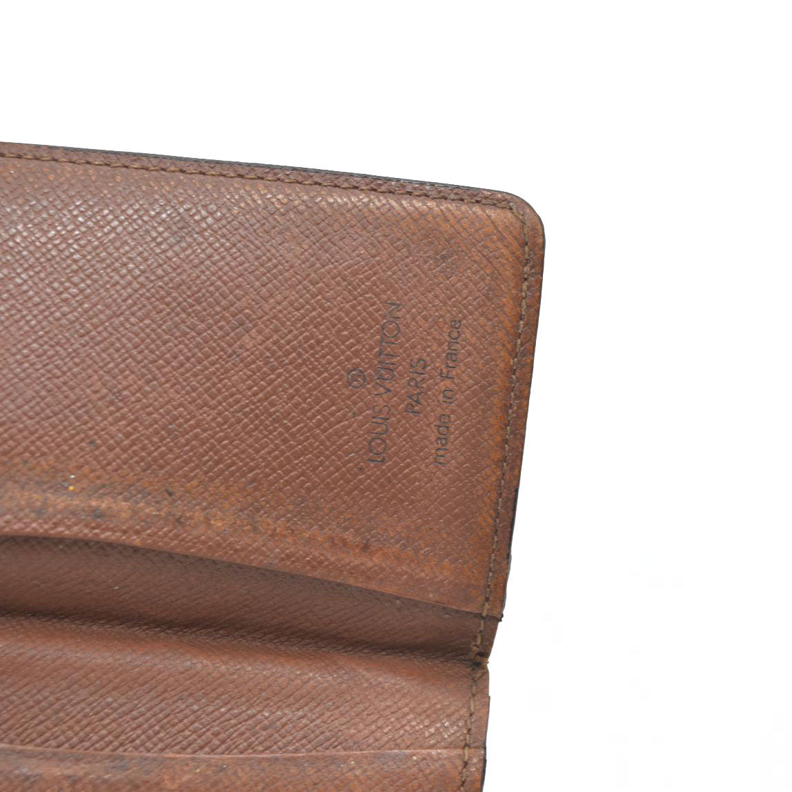 $320  Louis Vuitton Monogram Enveloppe Cartes De Visite Card Case Brown RA0040