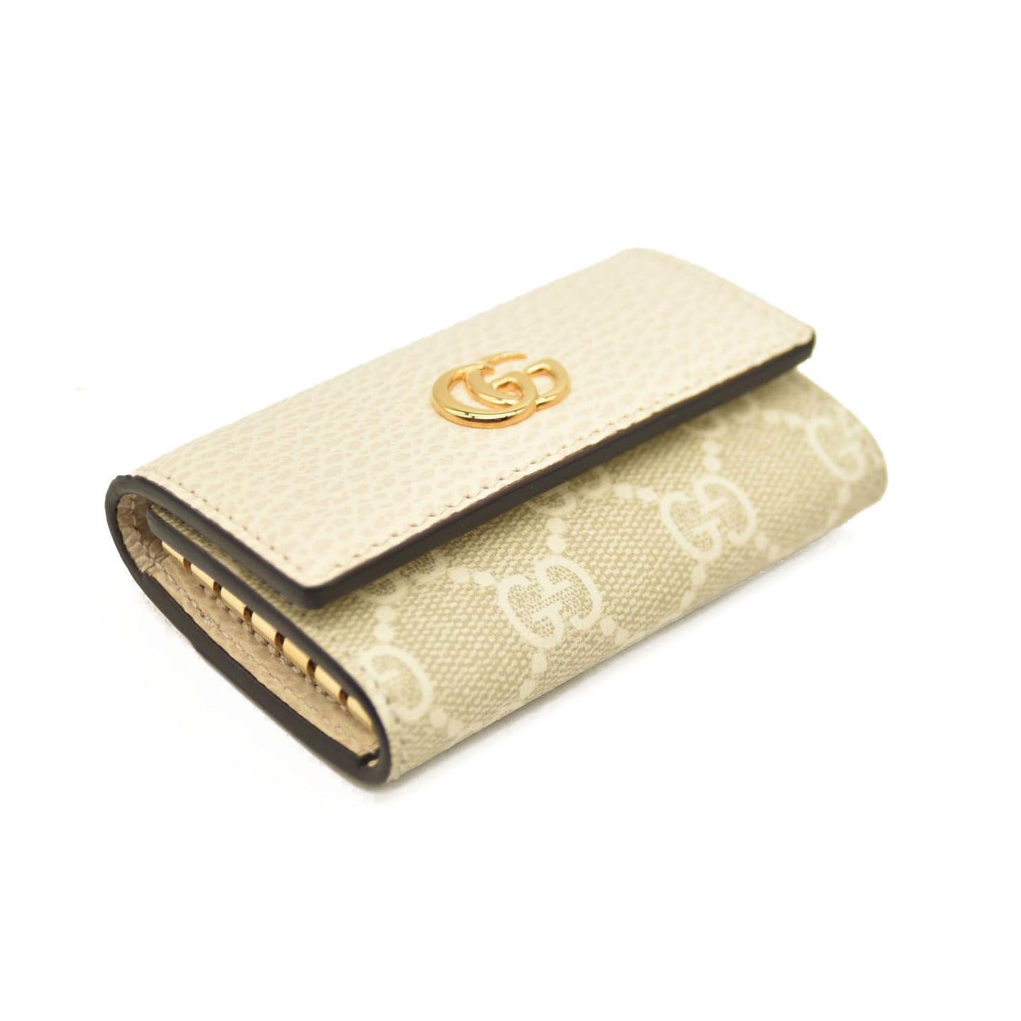 Gucci Key Case GG Marmont Supreme PVC Leather White