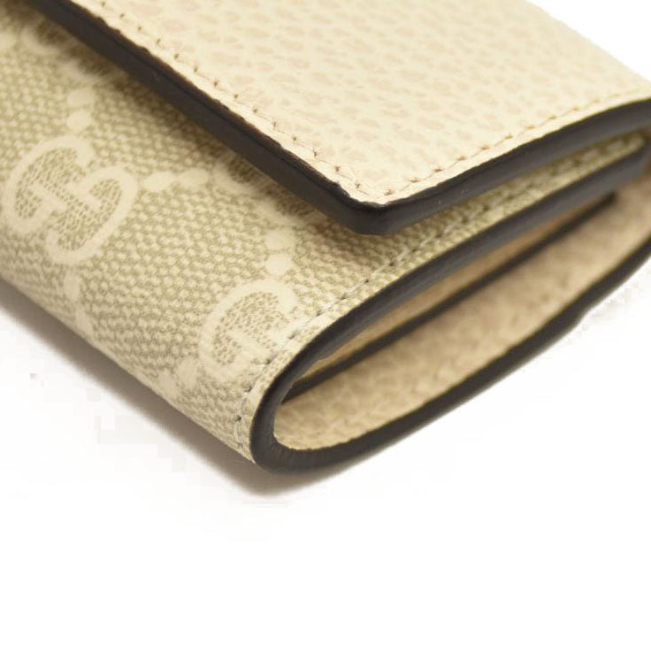 Gucci Key Case GG Marmont Supreme PVC Leather White