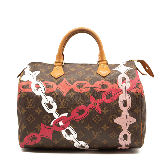 Louis Vuitton Monogram Bay Speedy 30 Rose Ballerine Poppy
