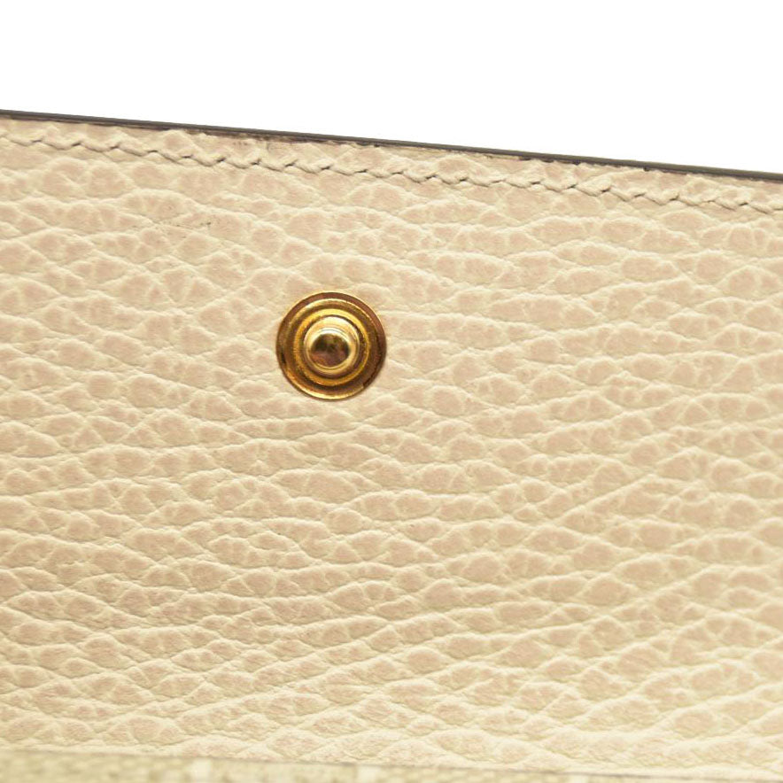 Gucci Key Case GG Marmont Supreme PVC Leather White