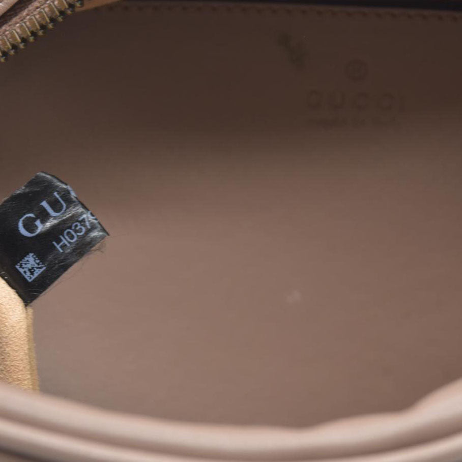 $1950 Gucci  Calfskin Matelasse Small GG Marmont Chain Shoulder Bag Beige