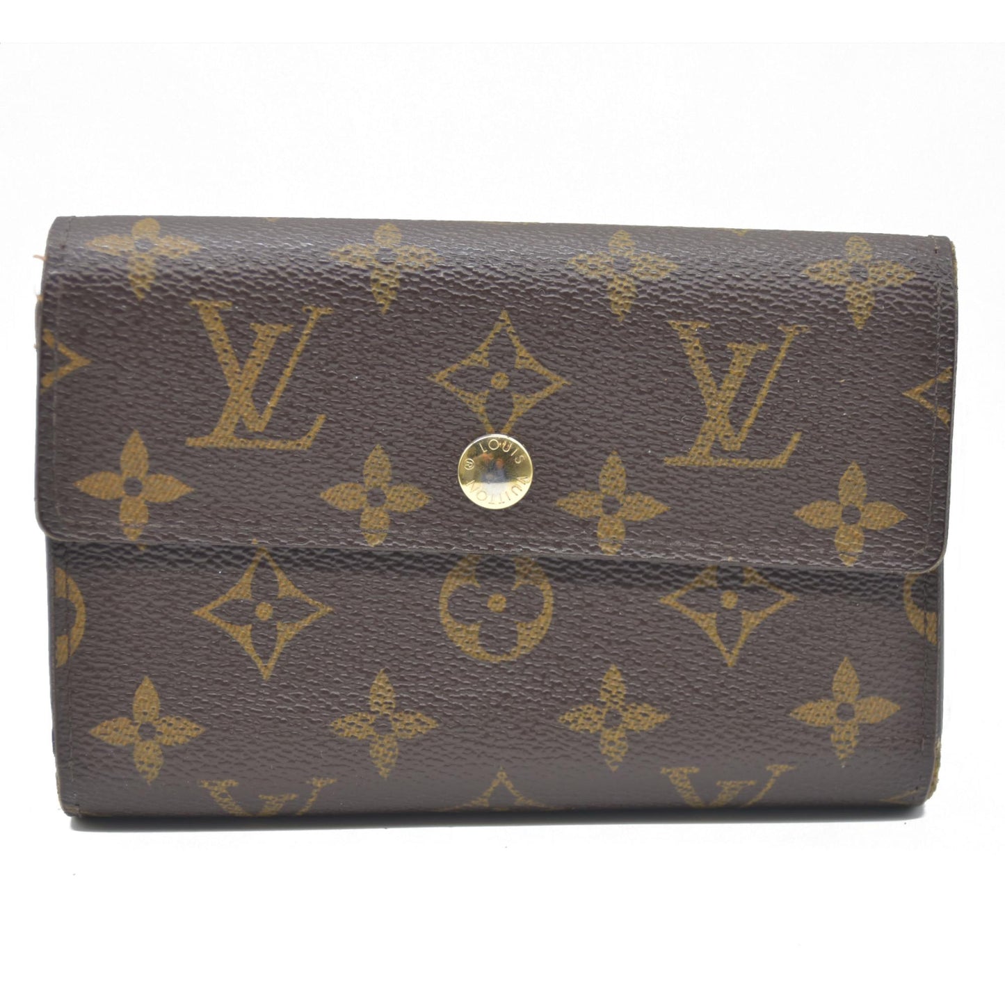 $610 LOUIS VUITTON Monogram Alexandra Trifold Wallet CA0112