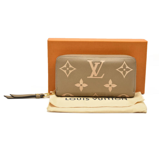 Louis Vuitton  Empreinte Monogram Giant Zippy Wallet Tourterelle Creme SP3220