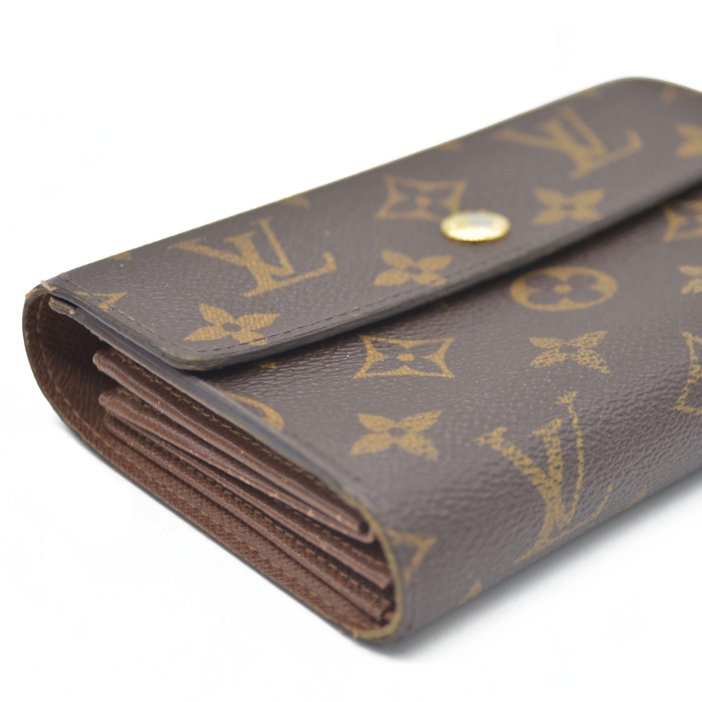$610 LOUIS VUITTON Monogram Alexandra Trifold Wallet CA0112