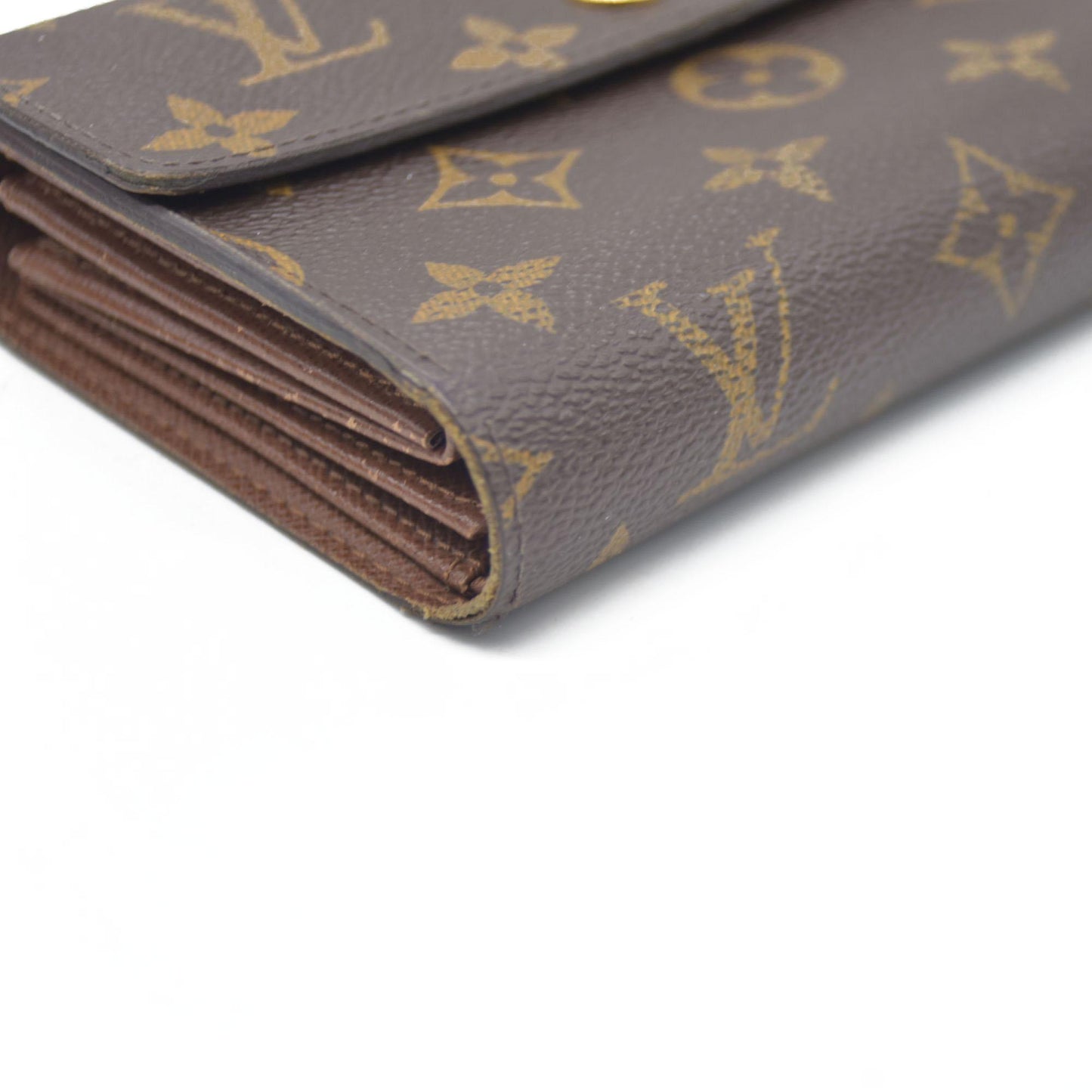 $610 LOUIS VUITTON Monogram Alexandra Trifold Wallet CA0112