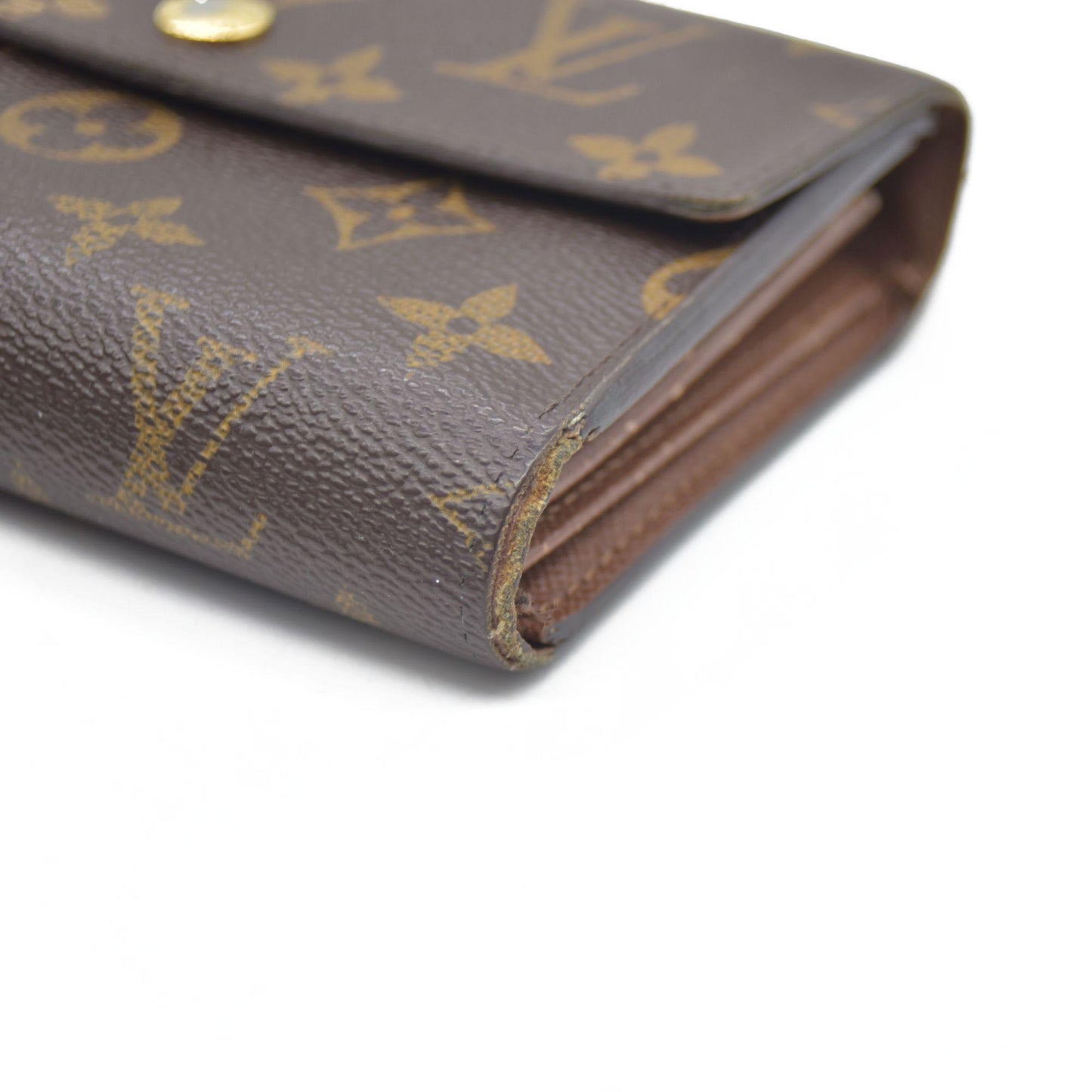 $610 LOUIS VUITTON Monogram Alexandra Trifold Wallet CA0112