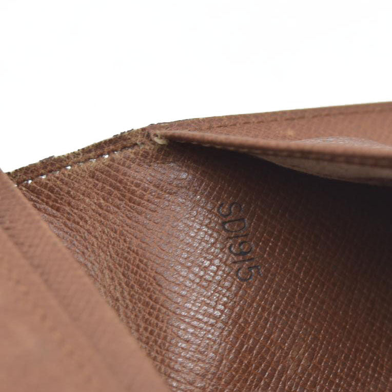 Louis Vuitton Monogram Porte Valeurs Cartes Credit Long Wallet Brown SD1915