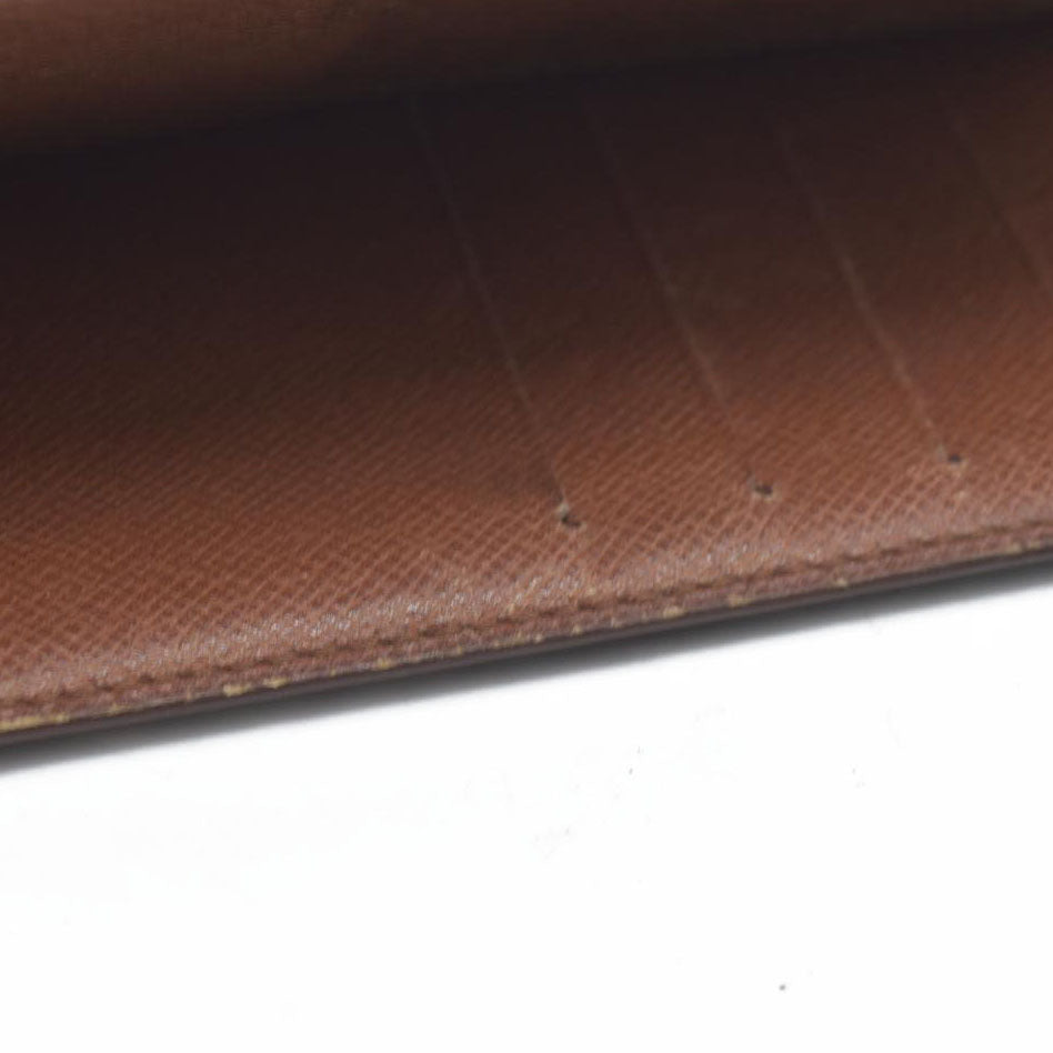 Louis Vuitton Monogram Porte Valeurs Cartes Credit Long Wallet Brown SD1915