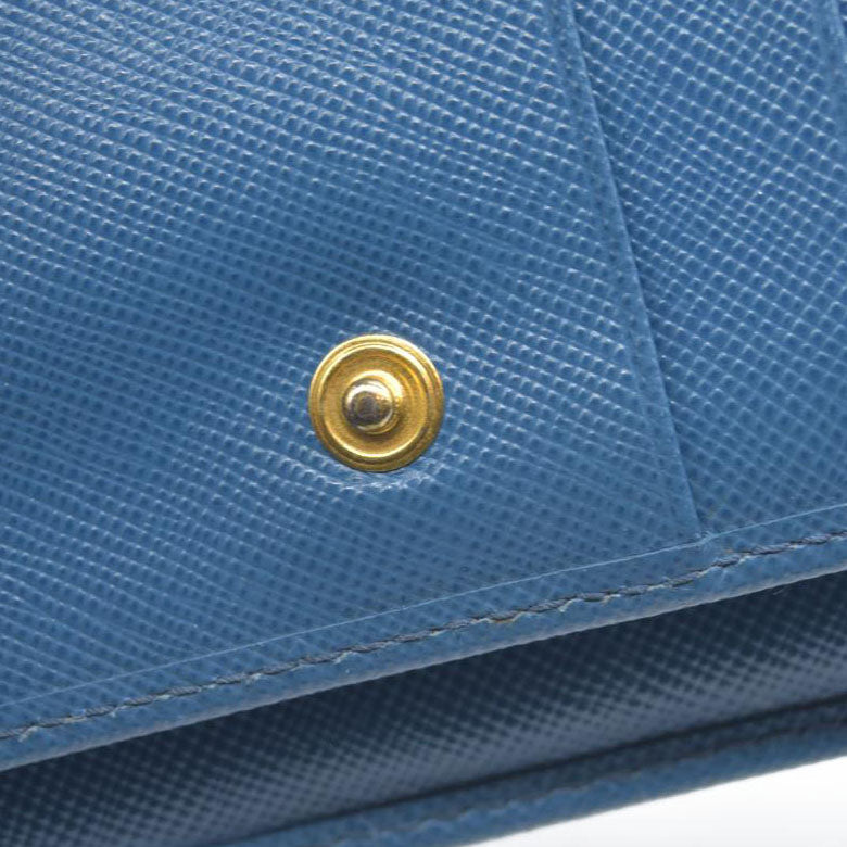 $750 Prada Saffiano Metal Leather Wallet
